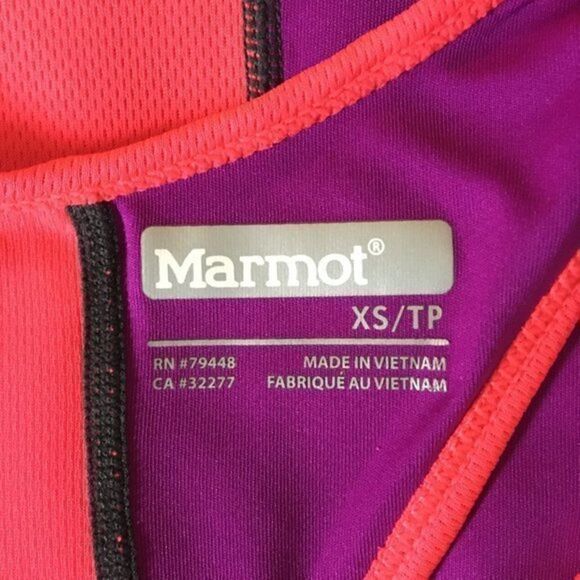 Marmot Racerback Tank Top Size XS Athletic Wear Pink Purple - Picture 4 of 7